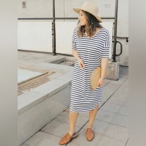 Carly Jean Los Angeles Striped Midi Dress